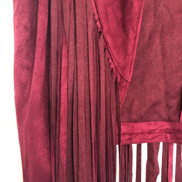 HANDMADE Boho Suede Fringe Vest, Never Worn - Picture 2 of 2